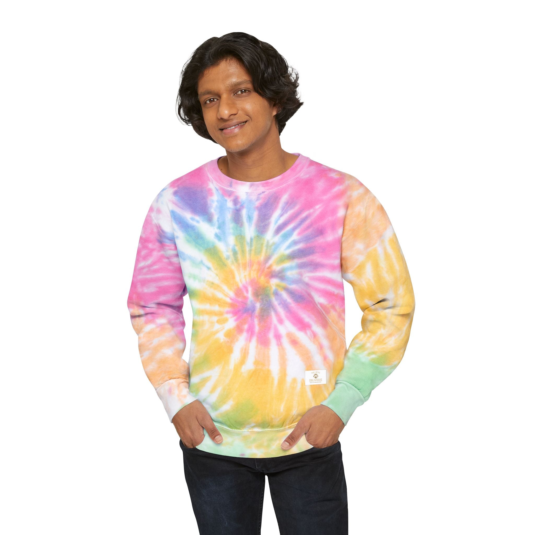 Colorful Wizard Time Tie-Dye Sweatshirt, Unisex Cozy Top, Casual Wear, Festival Outfit, Hippie Gift, Summer Style