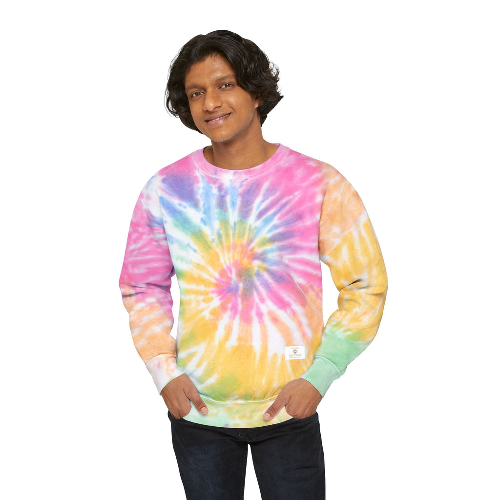 Colorful Wizard Time Tie-Dye Sweatshirt, Unisex Cozy Top, Casual Wear, Festival Outfit, Hippie Gift, Summer Style