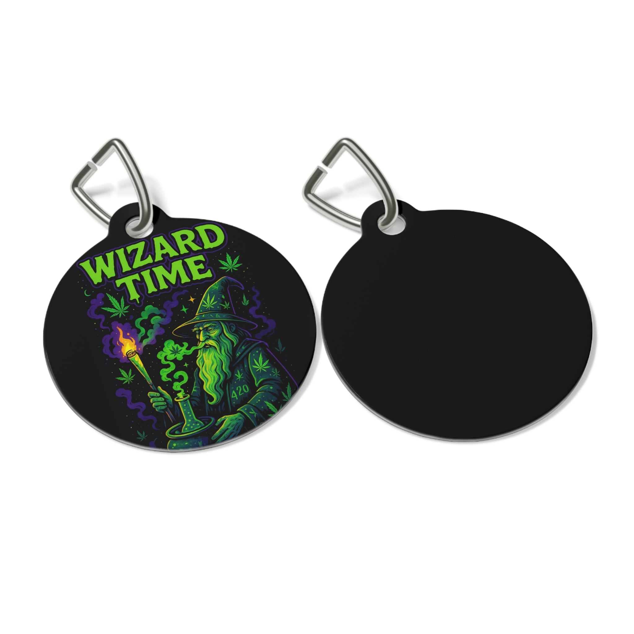 Whimsical Pet Tag for Funky Pets, Custom Pet Accessories, Wizard Pet ID, Unique Dog Tag, Pet Gift for Holidays